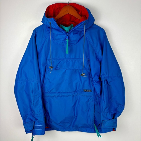 Vintage Columbia Sportswear Anorak Jacket Pullover Blue Mens M - Picture 1 of 5